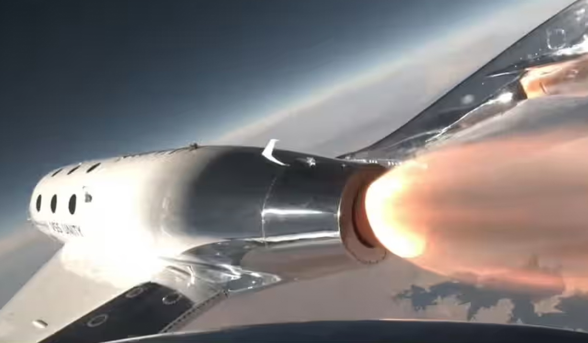 Virgin Galactic takes three to edge of space on first tourism flight